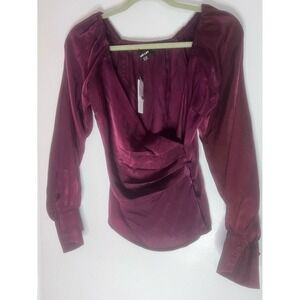 XS Maroon Blouse / see description